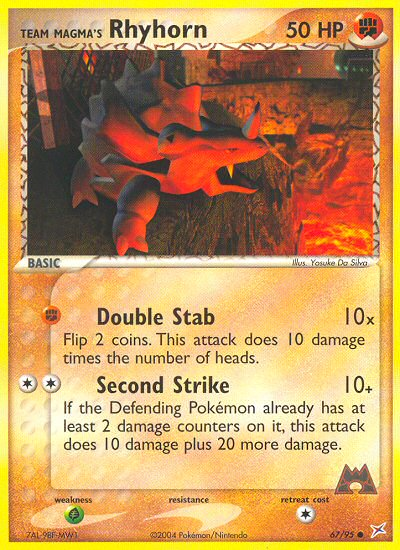 Team Magma v Aqua Team Magma's Rhyhorn #67/95